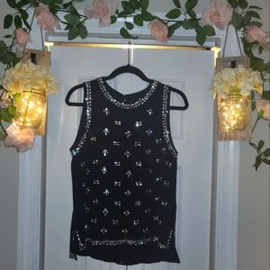 MICHAEL Kors crystal embellished woven tank top, absolutely stunning!❤️